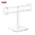 Circular T Bar Clear Holder Necklace Watch Bracelet Jewelry Display Stand Acrylic Rack